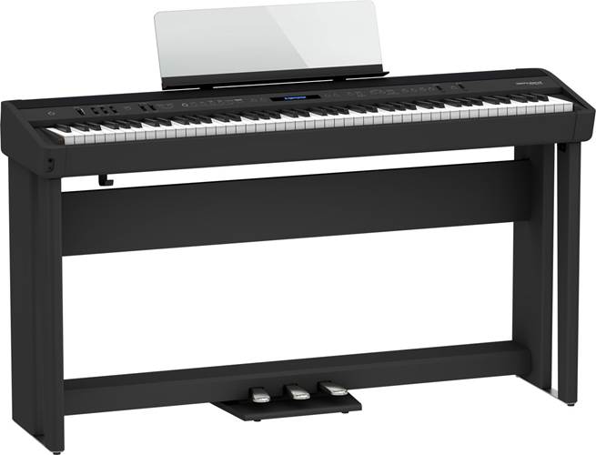 Roland FP-90X Black Digital Piano With Stand and 3 Pedal Unit