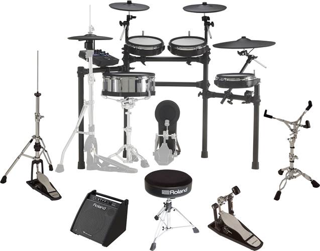 Roland TD-27KV V-Drums Electronic Drum Kit Amp Bundle  