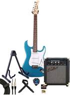 EastCoast ST1 Electric Guitar Pack Lake Placid Blue