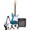 EastCoast ST1 Electric Guitar Pack Lake Placid Blue Front View