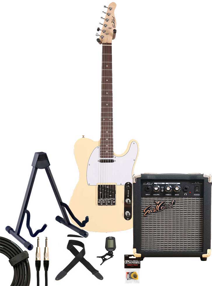 EastCoast T1 Pack Vintage White Rosewood Fingerboard
