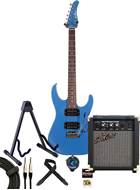 EastCoast HM1 Metallic Blue Rosewood Fingerboard Pack