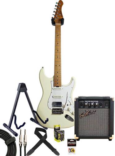 EastCoast ST2 Electric Guitar Pack Vintage White