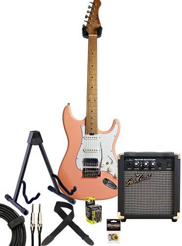 EastCoast ST2 Electric Guitar Pack Coral Pink