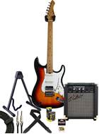 EastCoast ST2 Electric Guitar Pack 3 Tone Sunburst