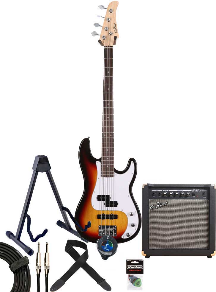 EastCoast PJ4 Sunburst Bass Pack