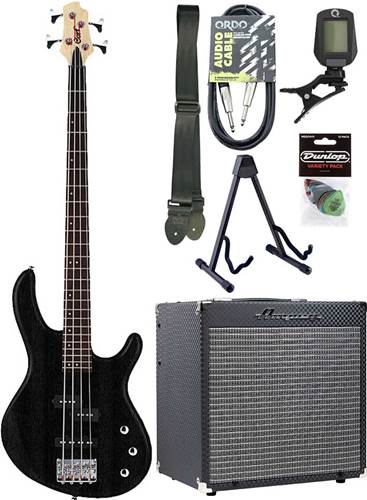 Cort guitarguitar Action PJ Bass Pack Black