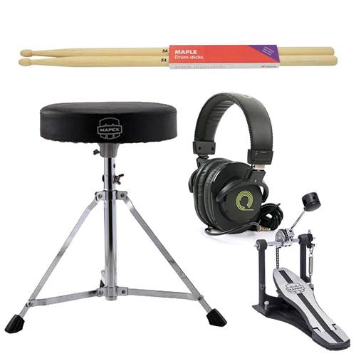 Mapex T400 Series Drum Throne Package with Kick Pedal Mapex T400 Series Drum Throne Package with Kick Pedal