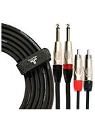 TOURTECH 2 Pack TTPC-N3PCMR 10ft/3m Twin Cable RCA - Jack