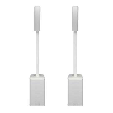 QSC KC12-WH 3000W Active 3-Way Column Loudspeaker System Pair