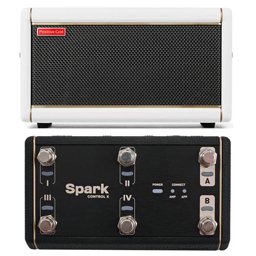 Positive Grid Spark 2 Pearl Combo Modelling Amp with Control-X Footswitch Positive Grid Spark 2 Pearl Combo Modelling Amp with Control-X Footswitch