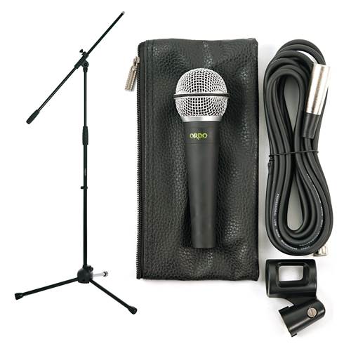 Ordo 4 x M-D10 Dynamic Microphone with Clip, Cable and Pouch Bundle With Mic Boom Stand Ordo 4 x M-D10 Dynamic Microphone with Clip, Cable and Pouch Bundle With Mic Boom Stand