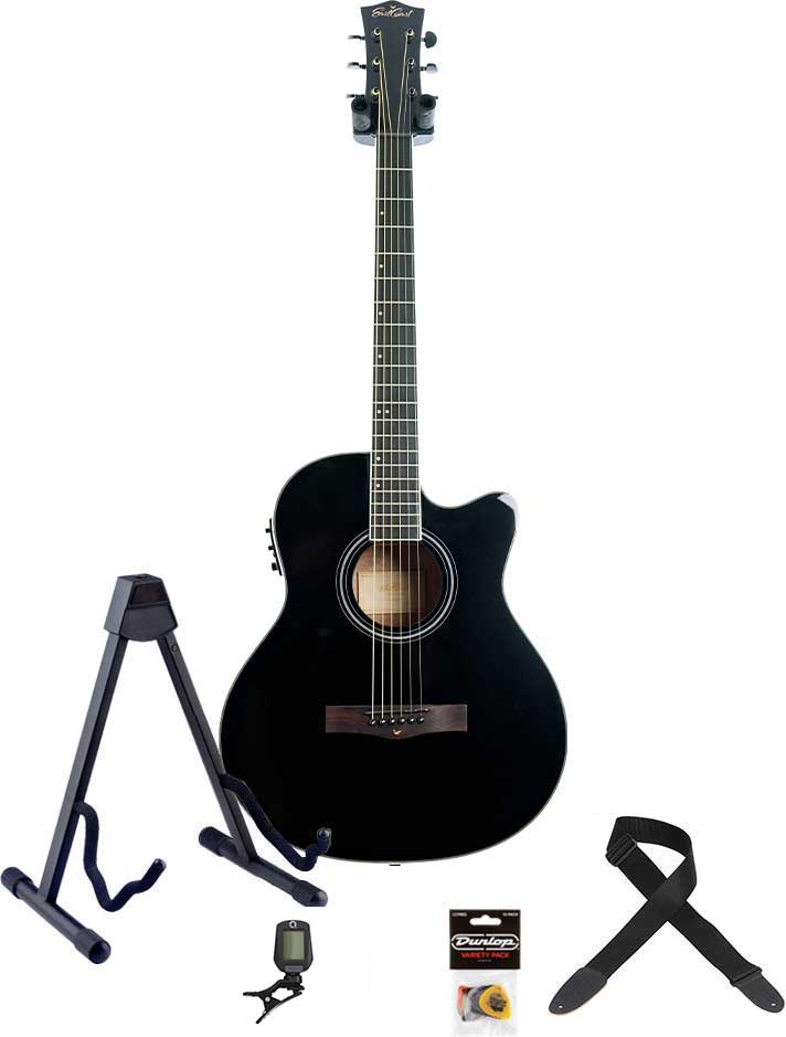 EastCoast G1CE Gloss Black Acoustic Pack