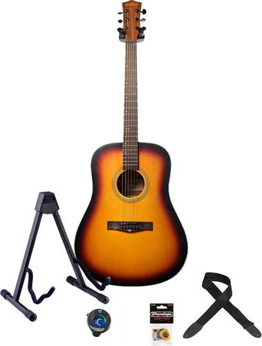 EastCoast D1-DSB Satin Dark Sunburst Acoustic Pack EastCoast D1-DSB Satin Dark Sunburst Acoustic Pack