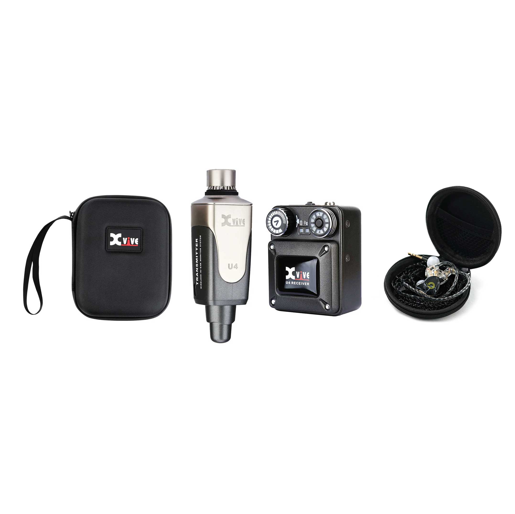 XVive XU4 with Free Case and HP-IEM30 Professional In-Ear Monitor Earphones