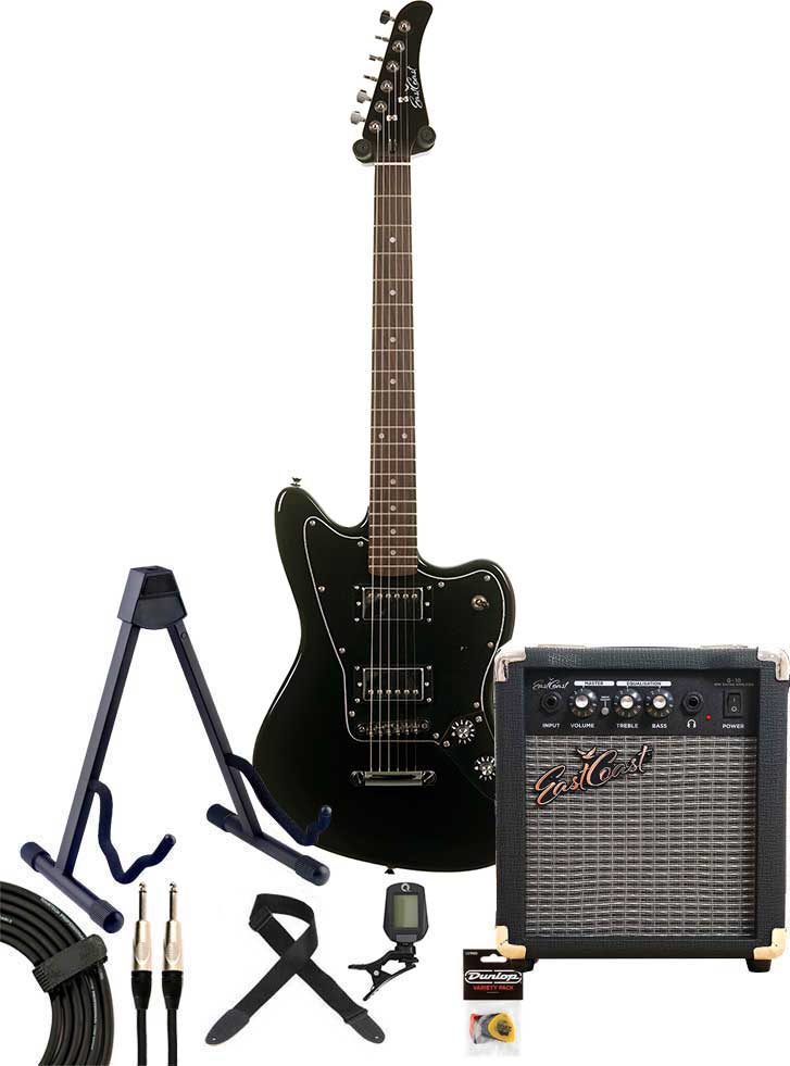 EastCoast JG Electric Guitar Pack Black