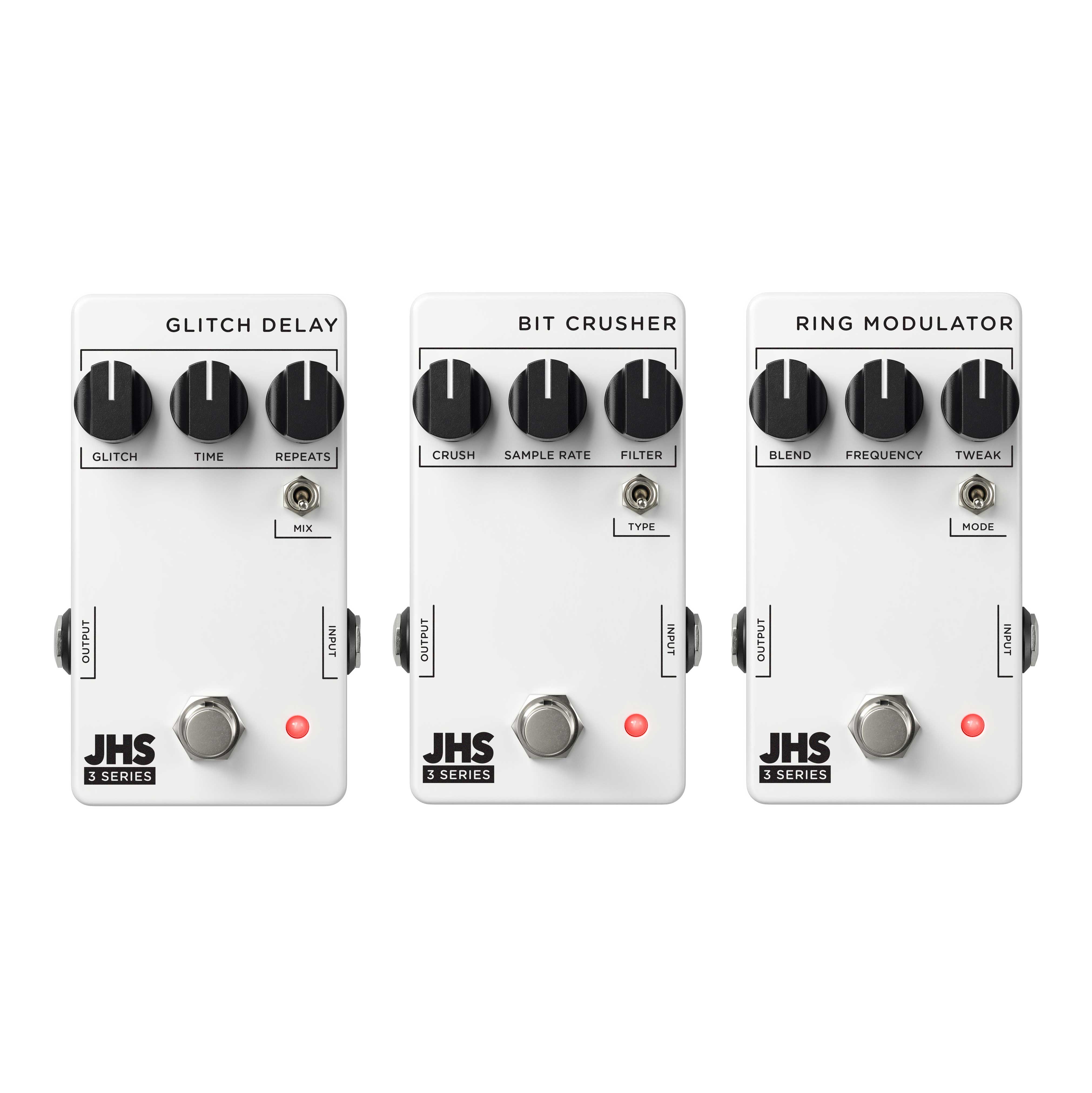 JHS Pedals 3 Series Glitch Delay, Bit Crusher and Ring Modulator Bundle