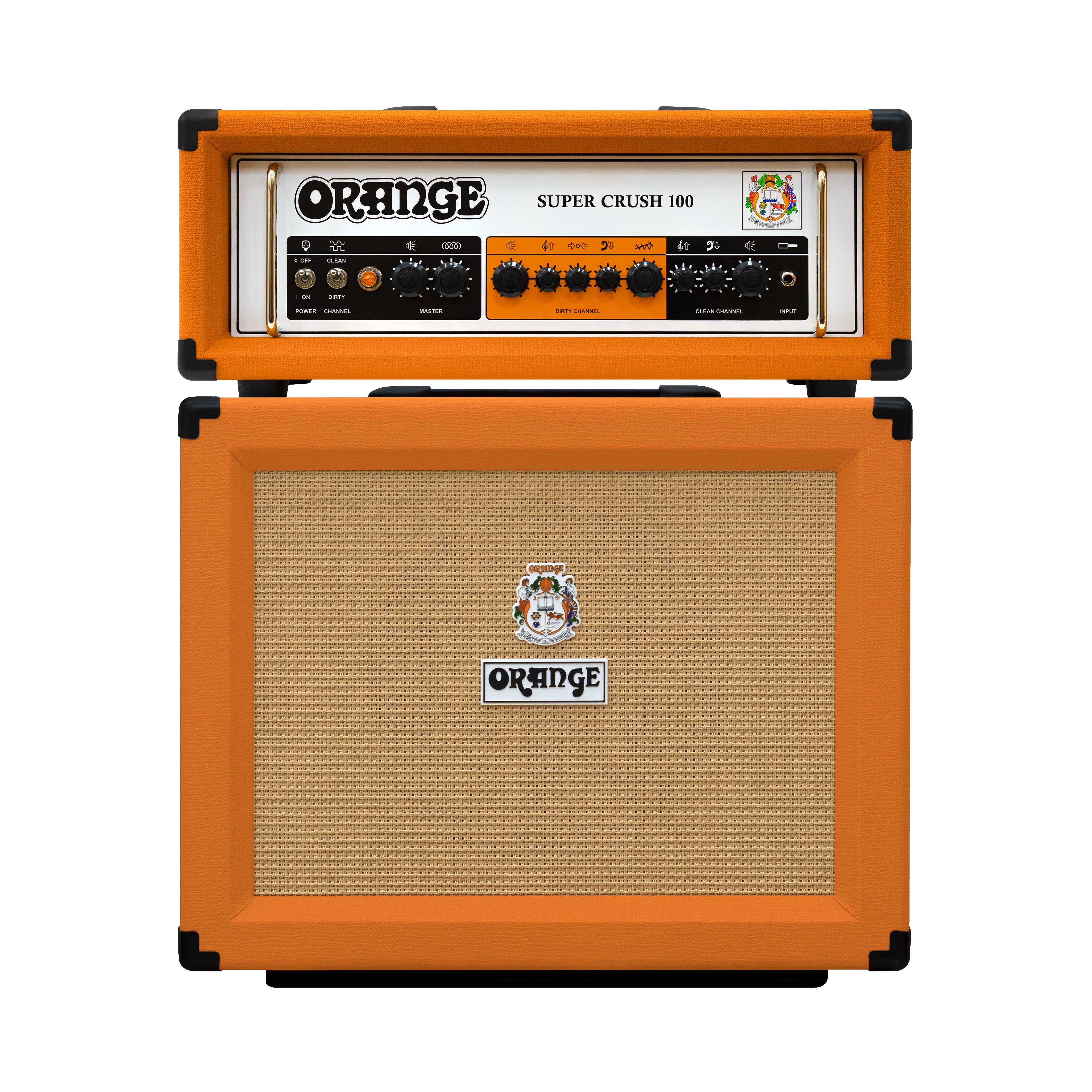 Orange Super Crush 100 Head and PPC-112 Cabinet