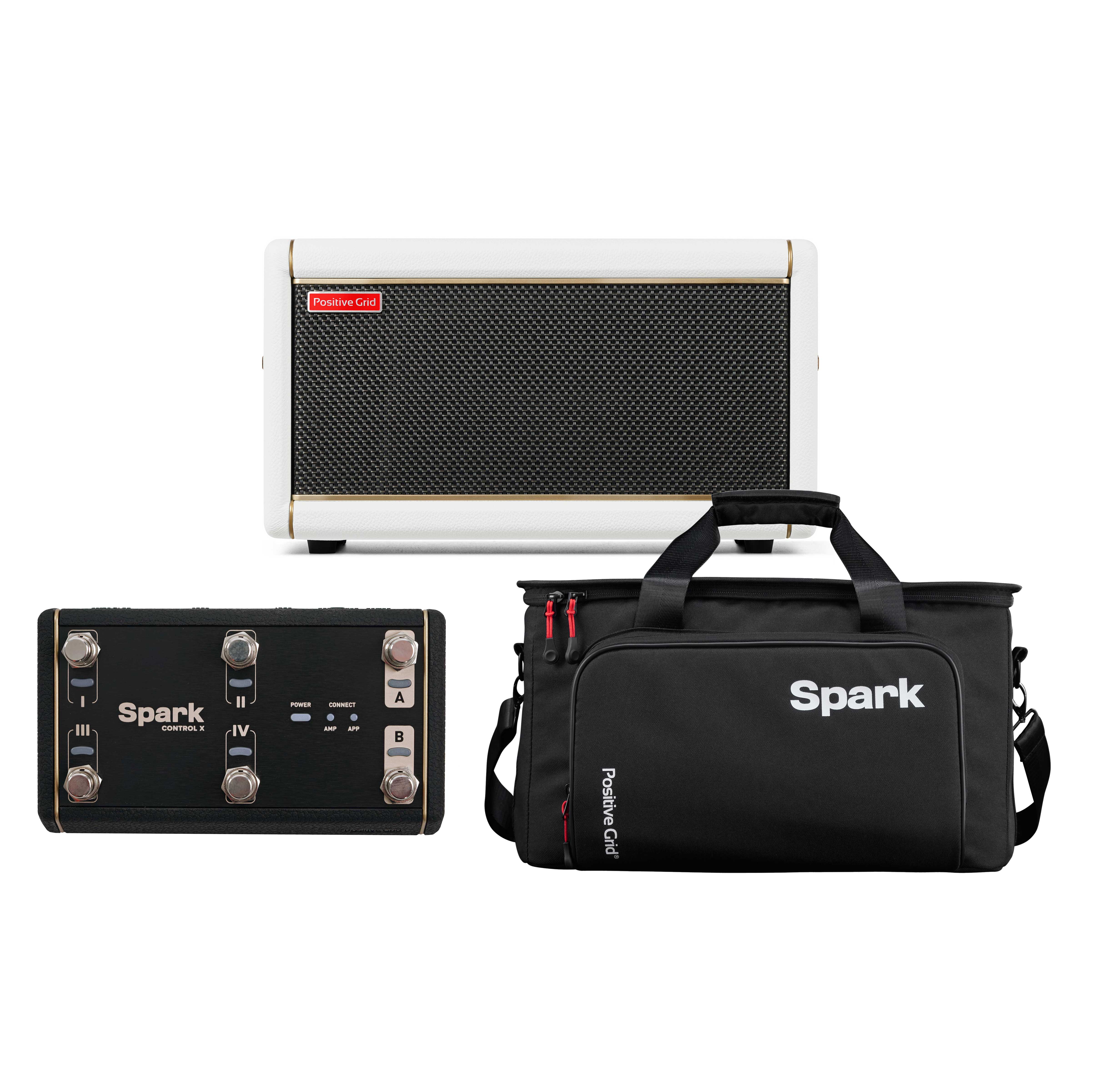 Positive Grid Spark 2 Pearl Combo Modelling Amp / Spark Control X / Spark 2 Bag Summer Sale Bundle