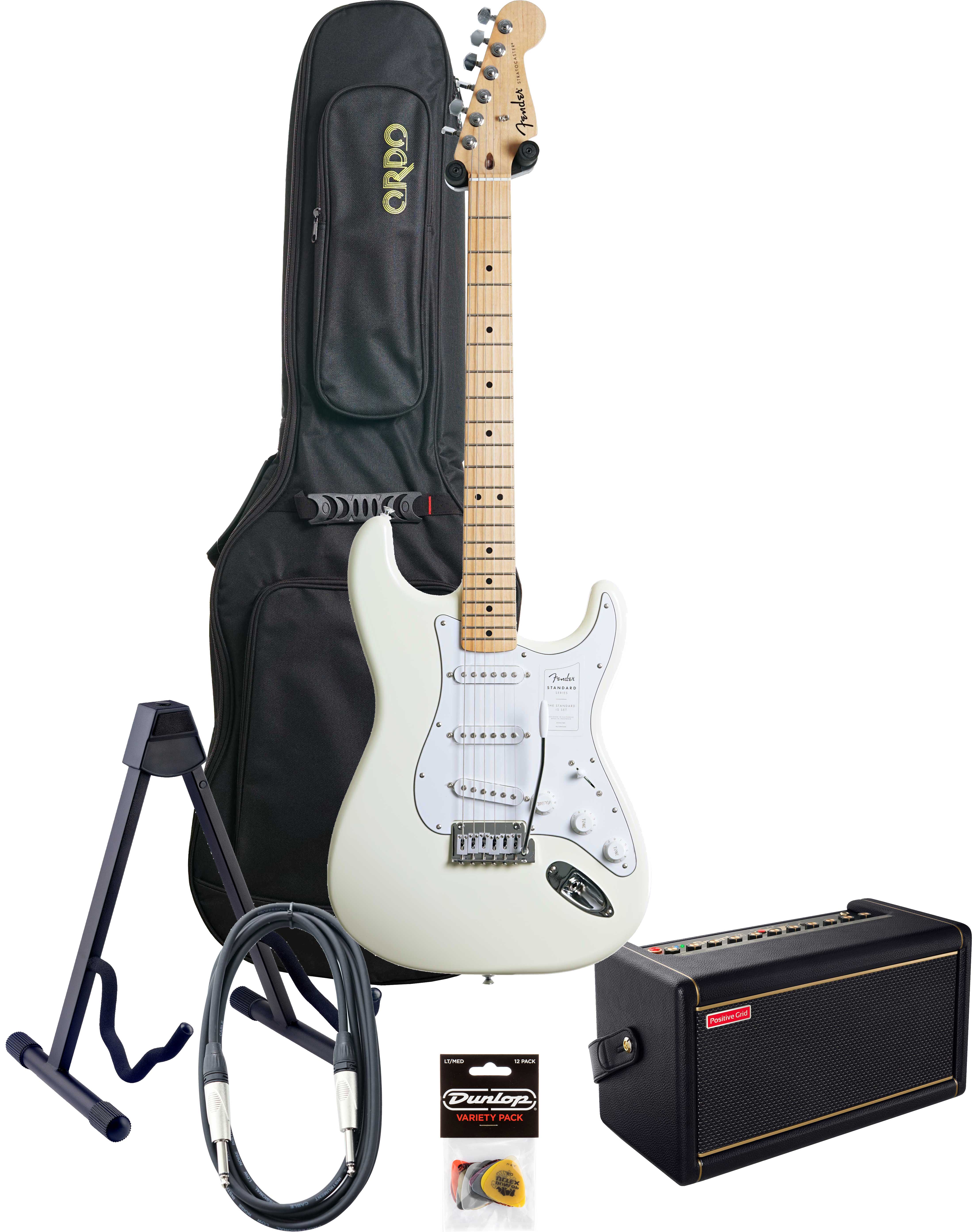 Fender Standard Stratocaster & Spark 2 Package Olympic White