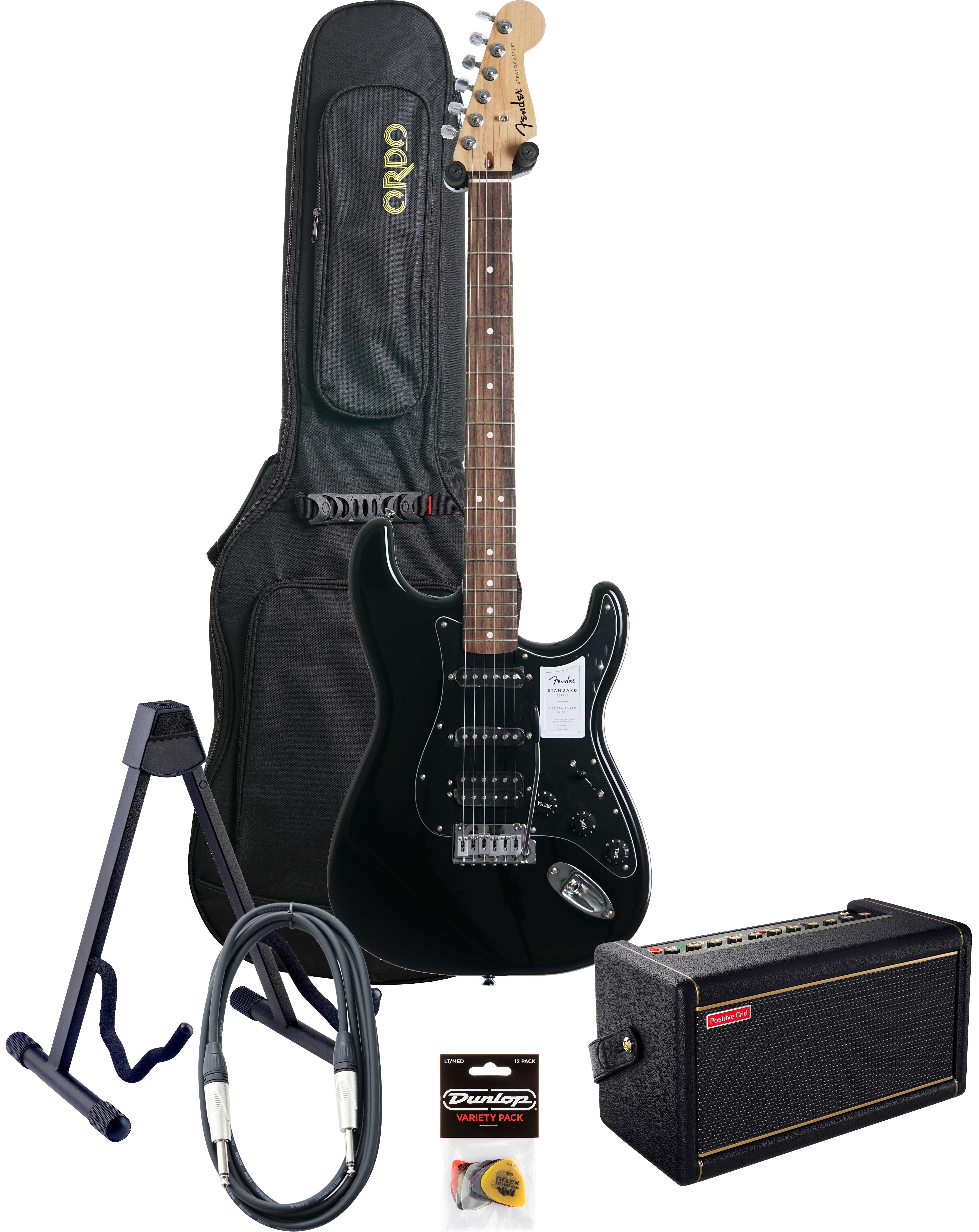Fender Standard Stratocaster & Spark 2 Package Black HSS 