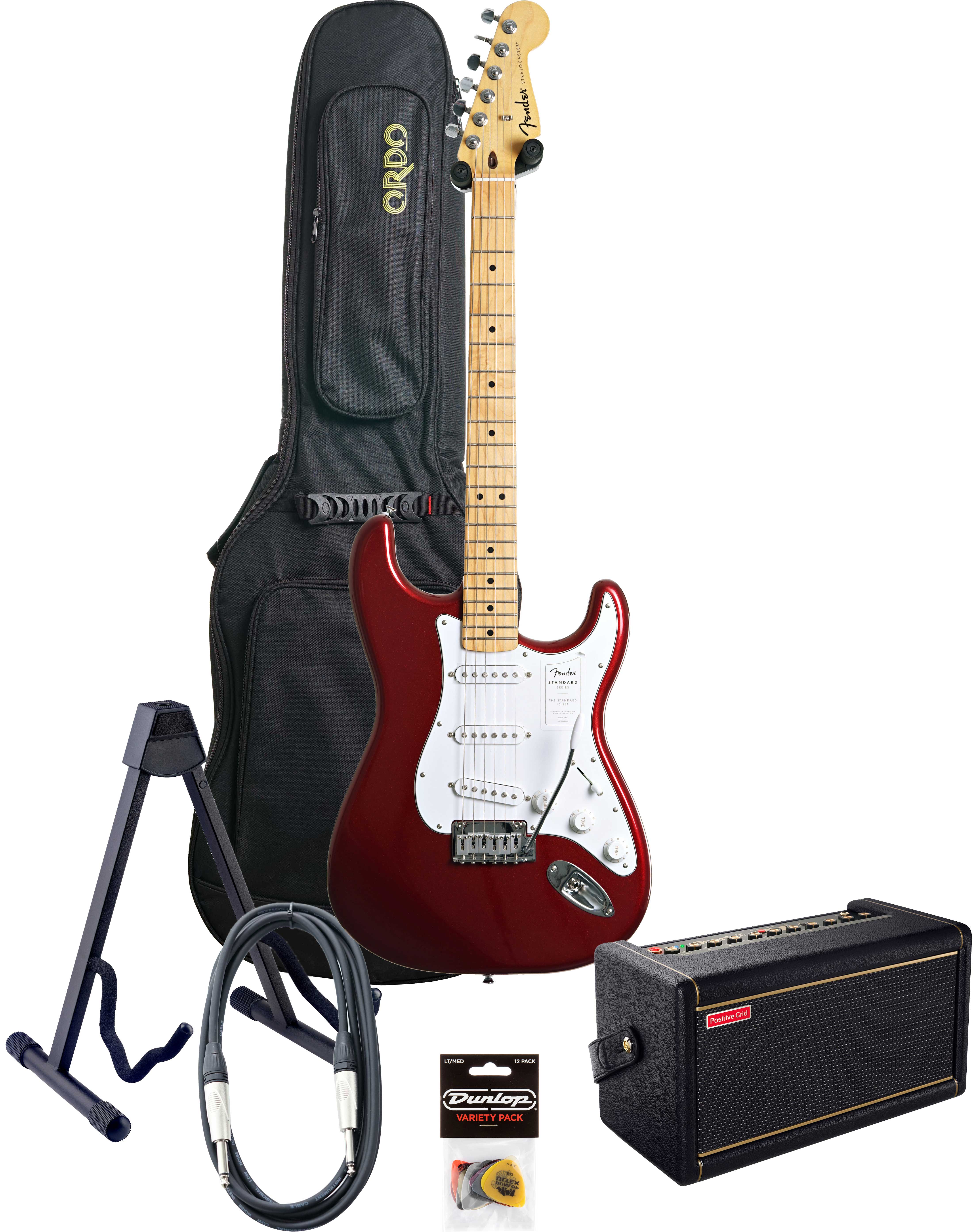 Fender Standard Stratocaster & Spark 2 Package Candy Cola