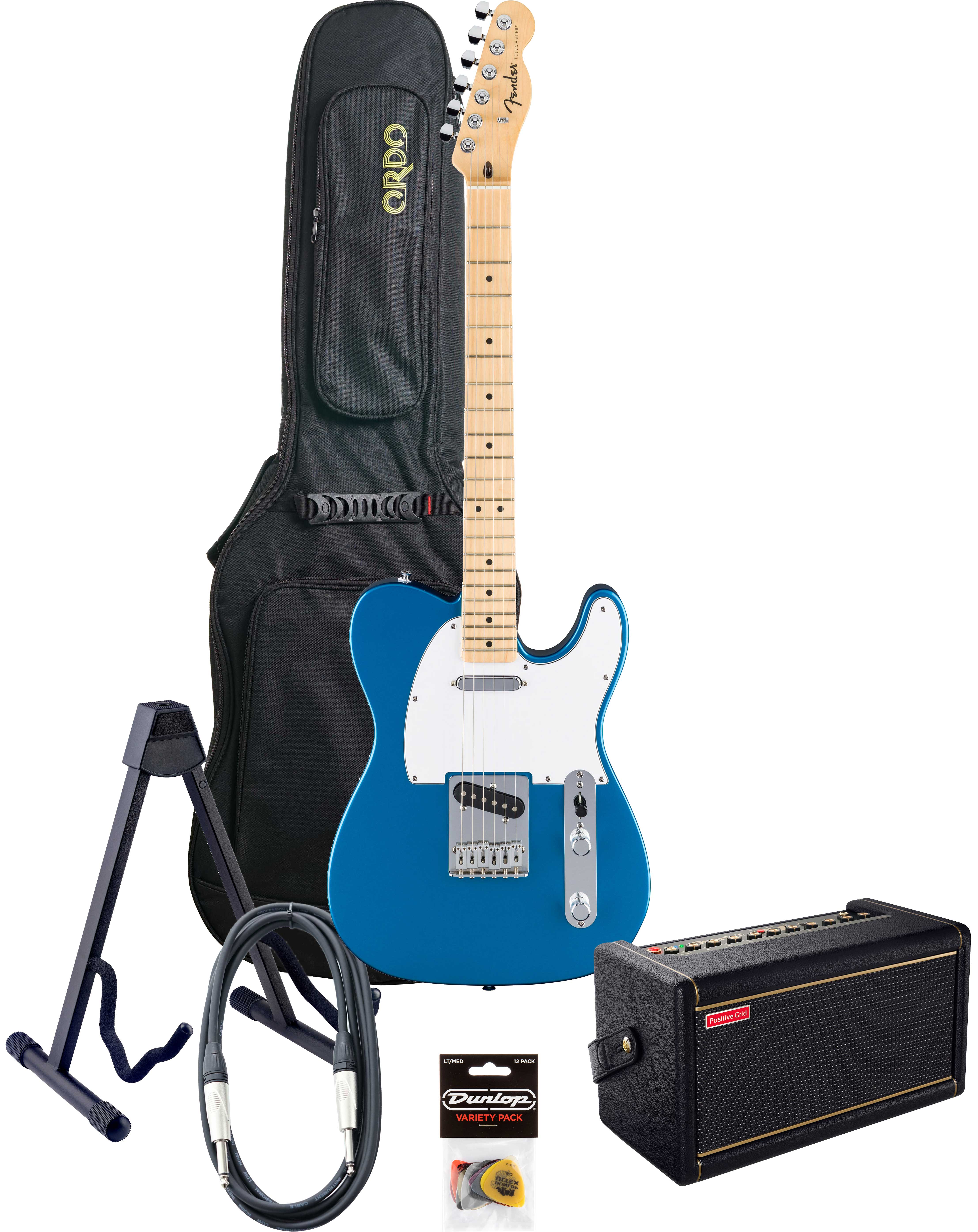 Fender Standard Telecaster & Spark 2 Package Aqua Marine Metallic