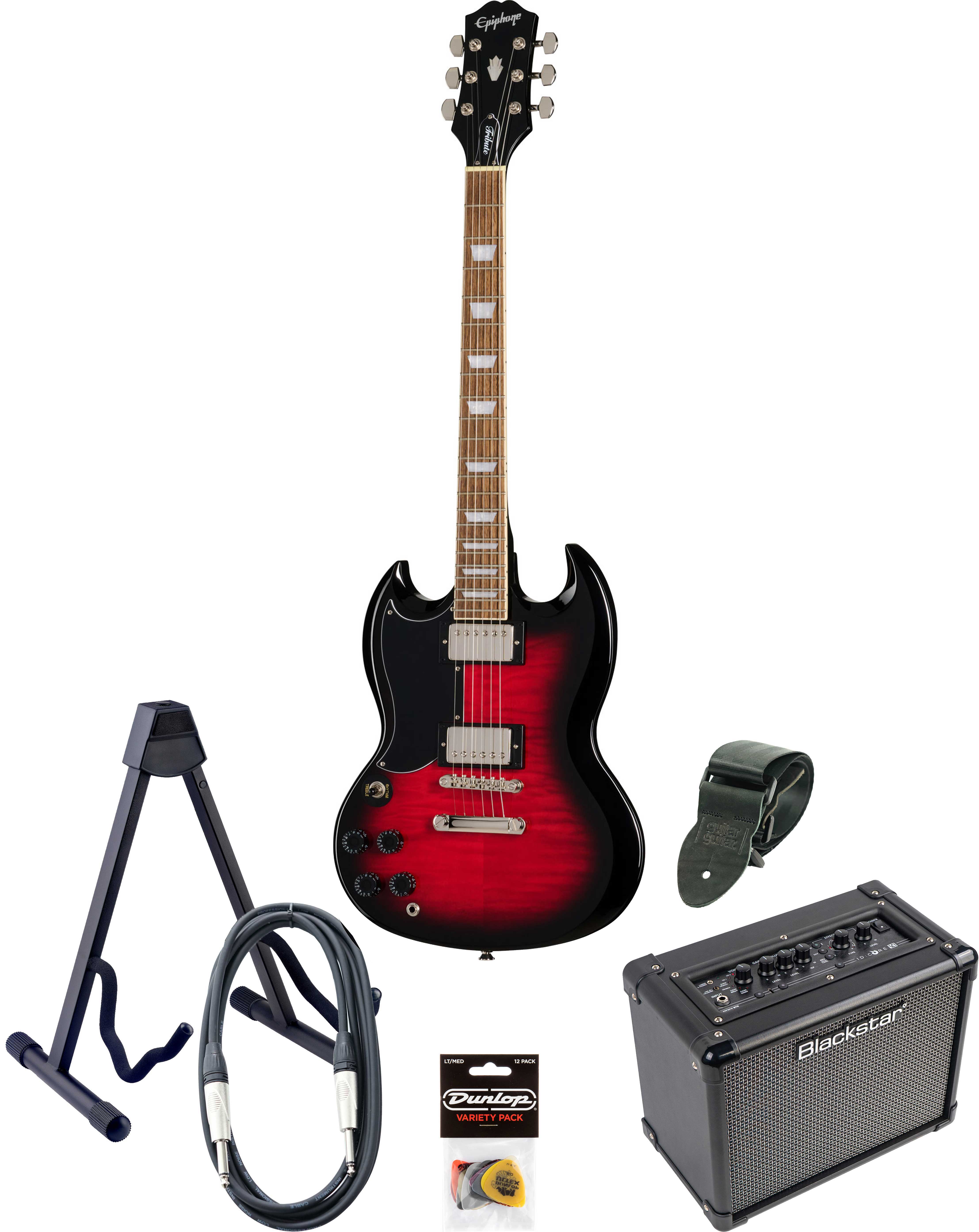Epiphone SG Tribute Plus & ID Core Pack Cherry Burst Left Handed