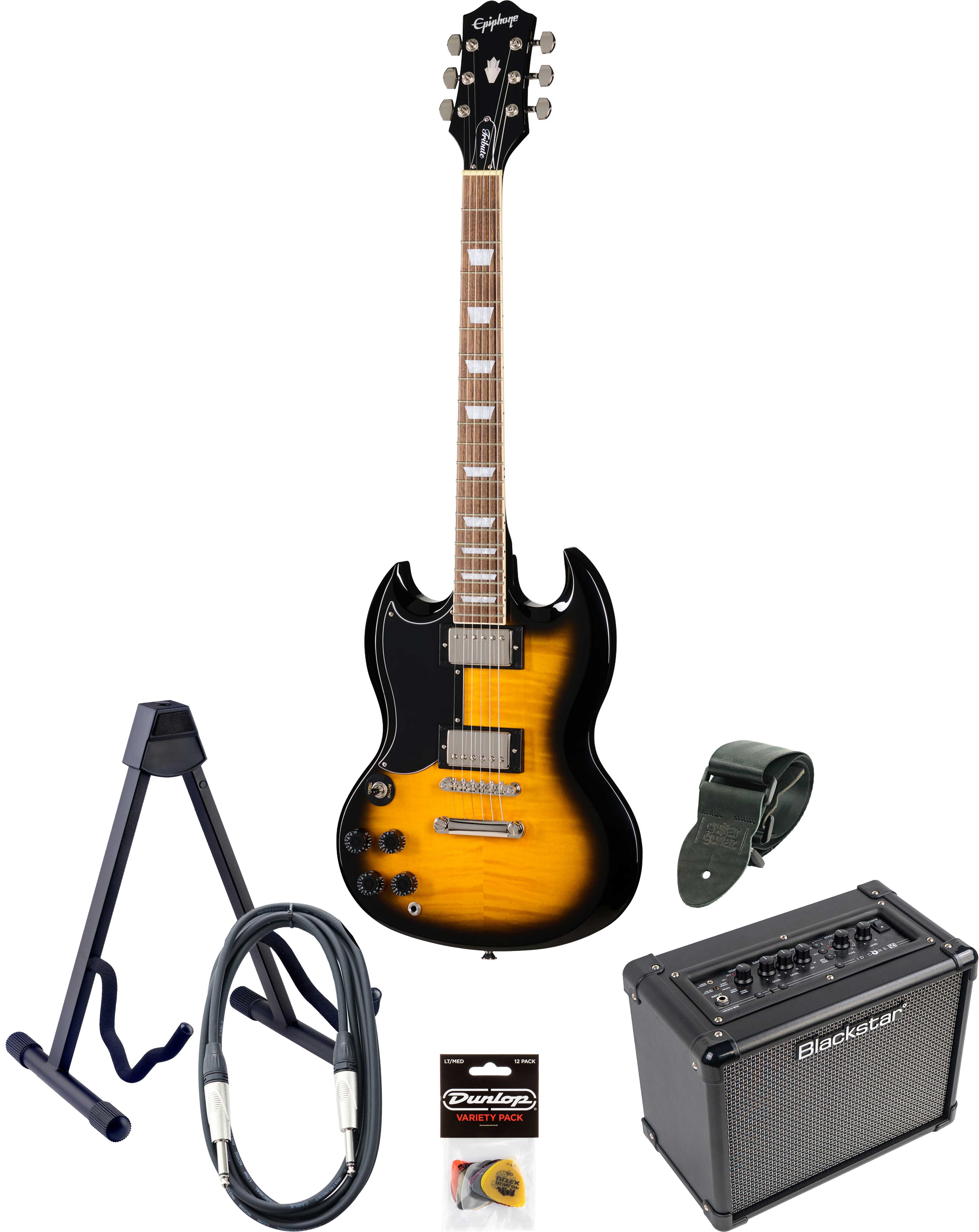 Epiphone SG Tribute Plus & ID Core Pack Vintage Sunburst Left Handed