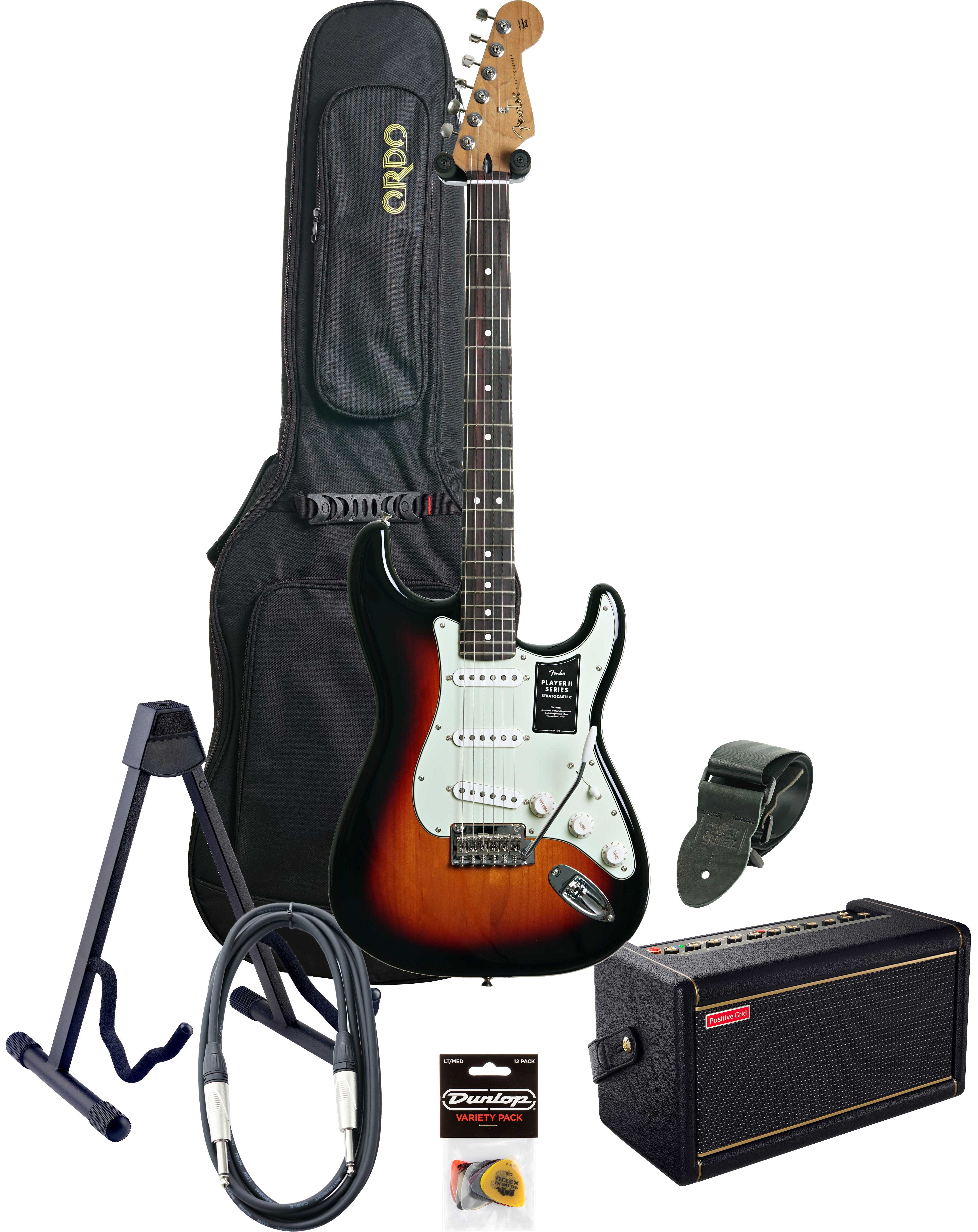 Fender Player II Roasted Strat & Spark 2 Pack 3 Tone Sunburst