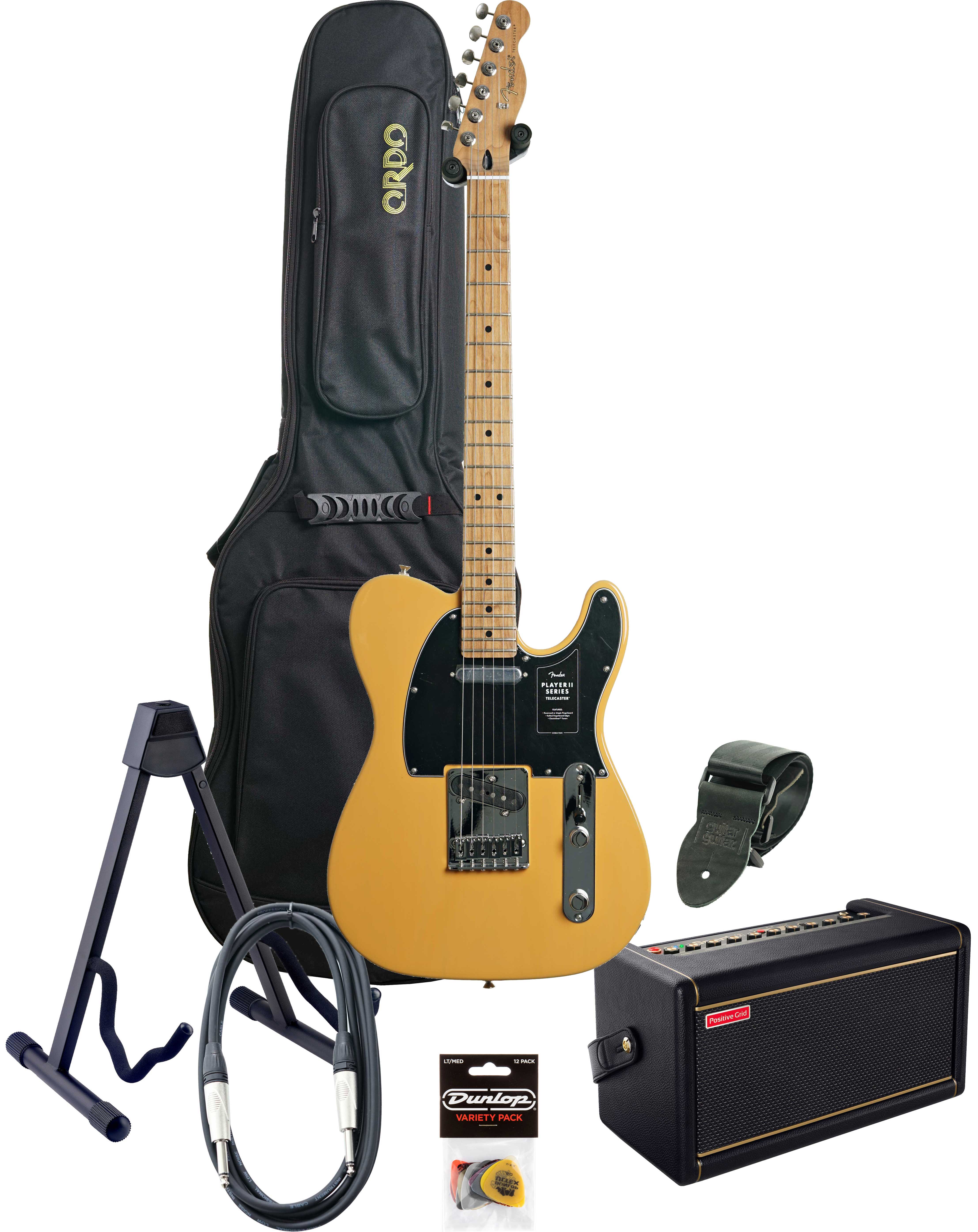 Fender Player II Roasted Telecaster & Spark 2 Pack Butterscotch Blonde
