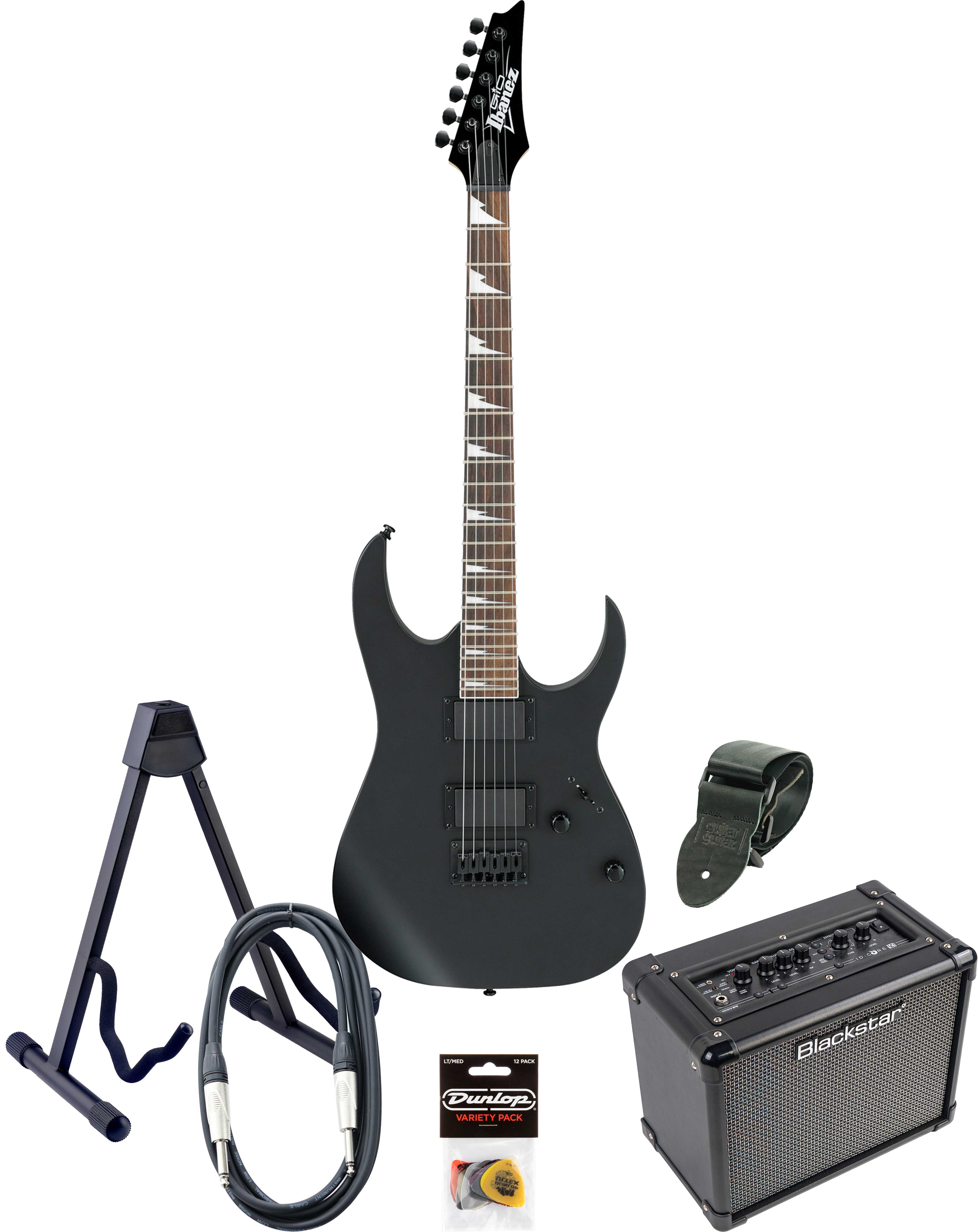 Ibanez Gio GRG121DX & ID Core Pack Black Flat