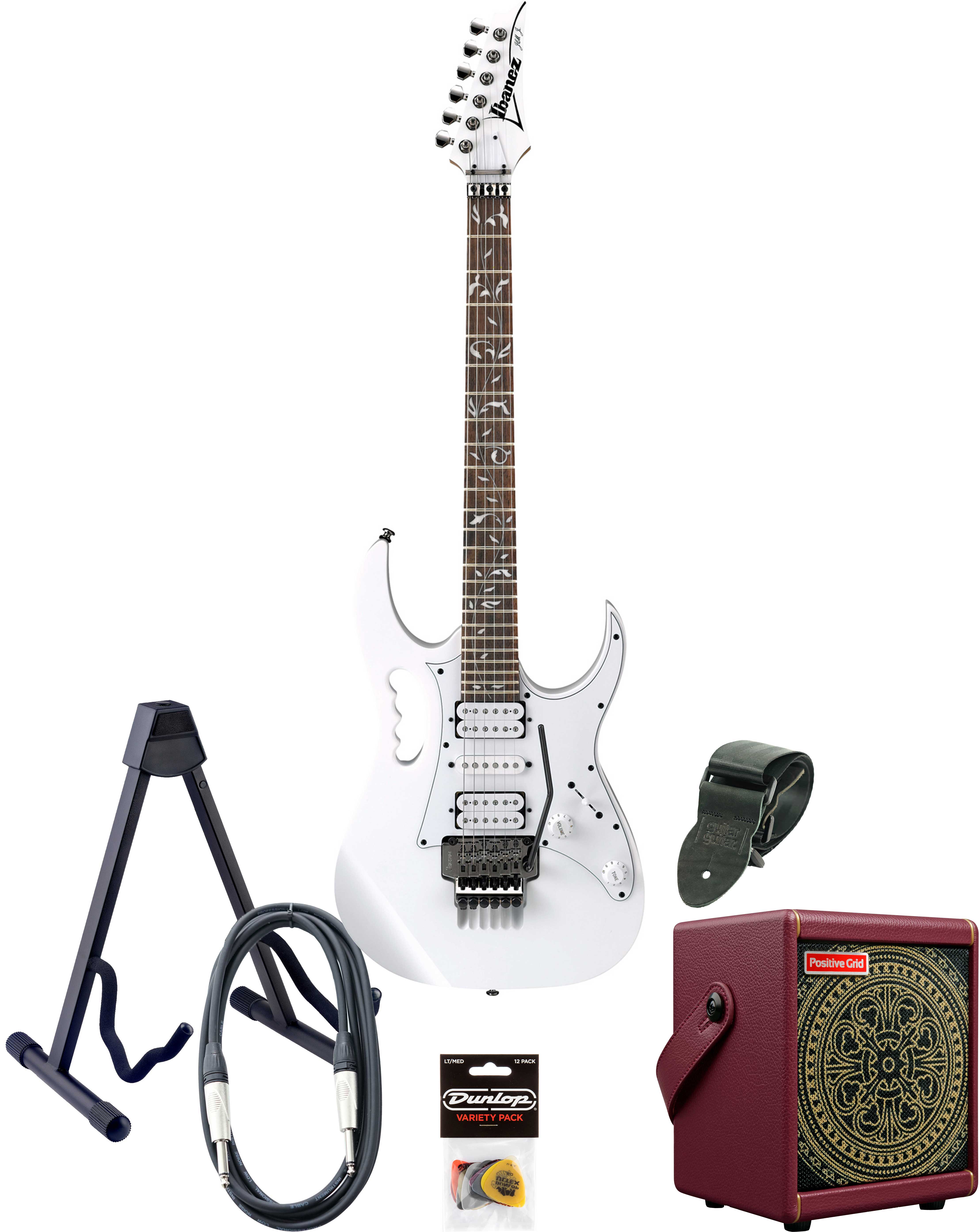 Ibanez JEMJR Steve Vai Jem Junior & Spark Mini Vai Pack White