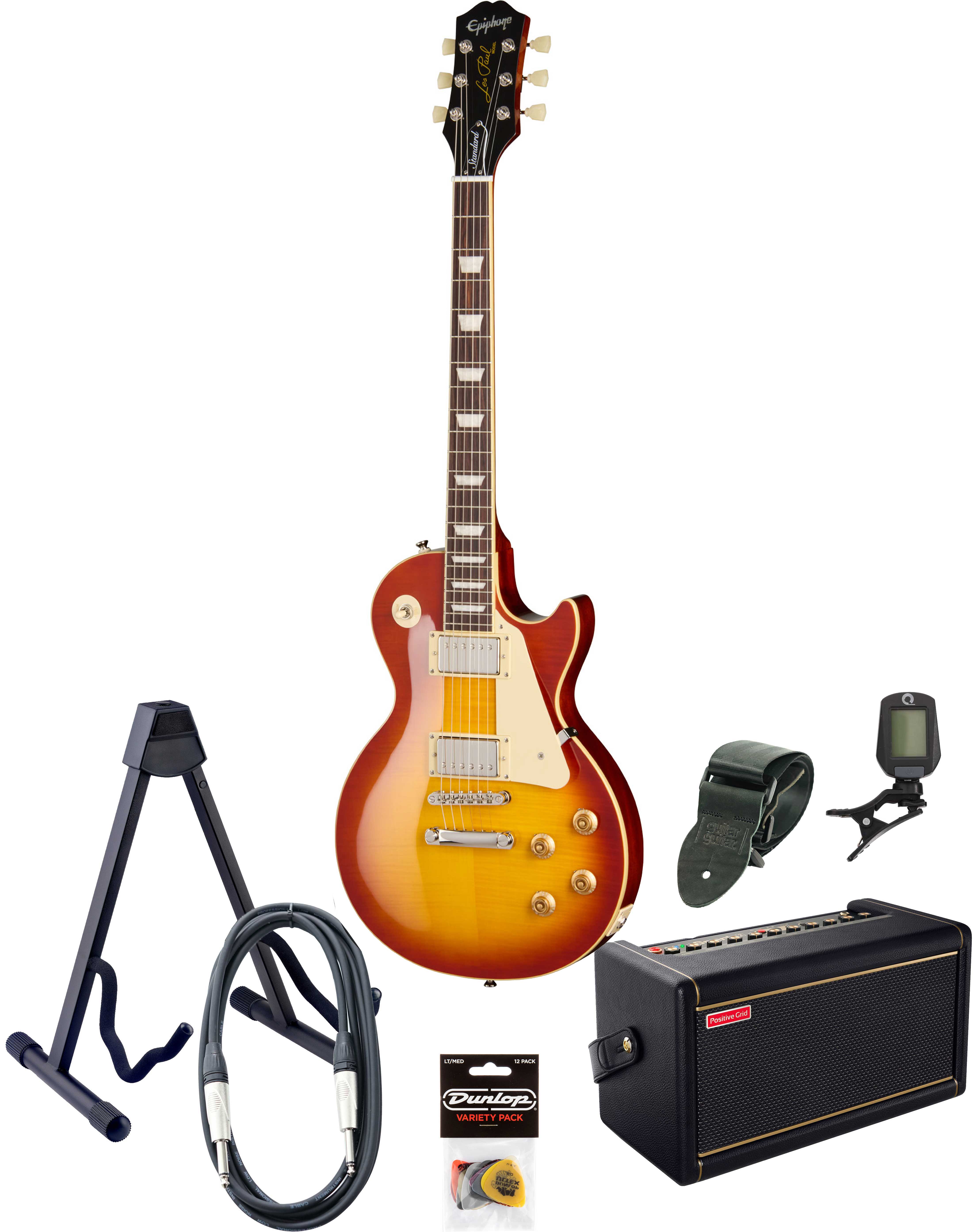 Epiphone Les Paul Standard 50s & Spark 2 Pack Washed Cherry Sunburst