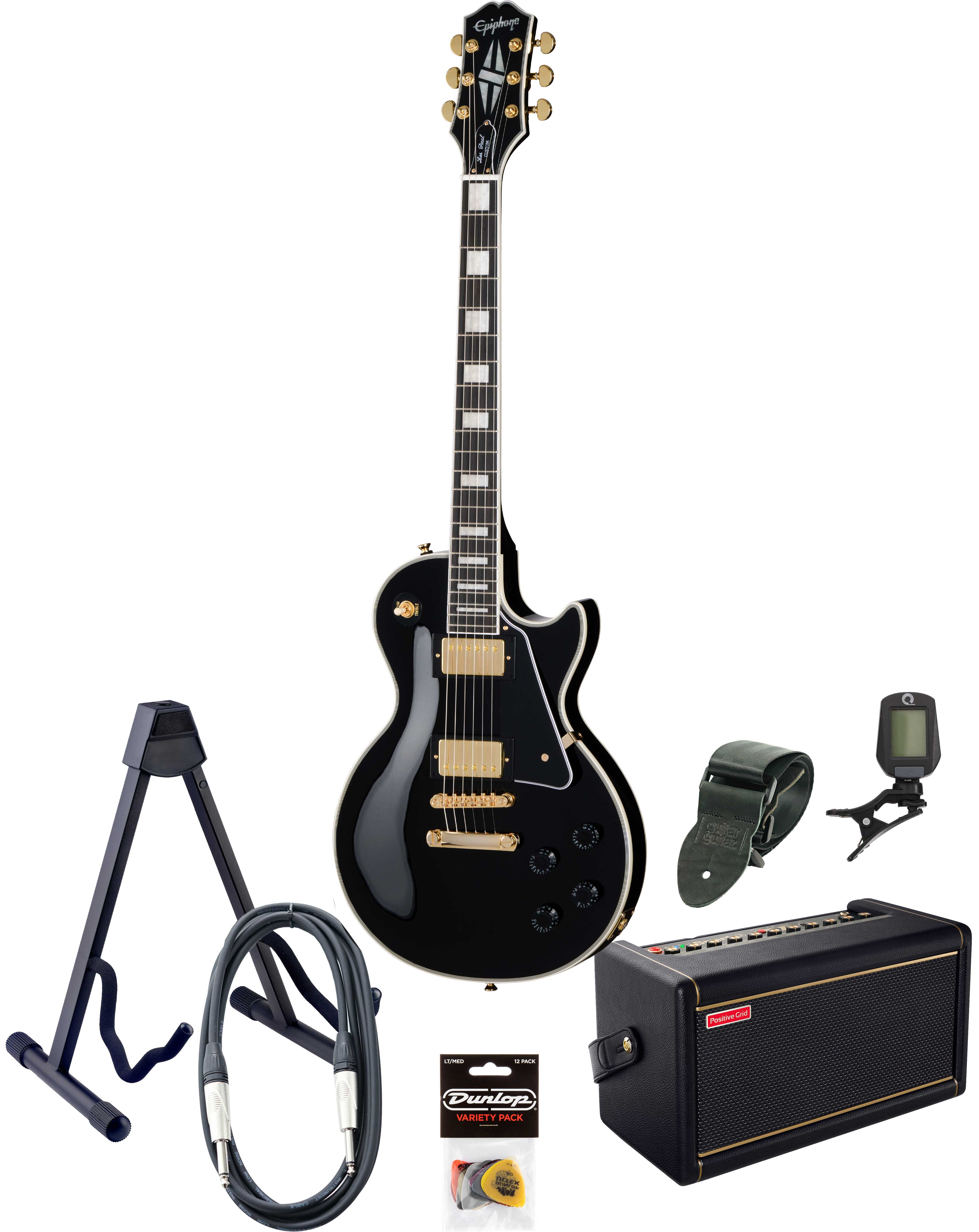 Epiphone Les Paul Custom & Spark 2 Pack Ebony