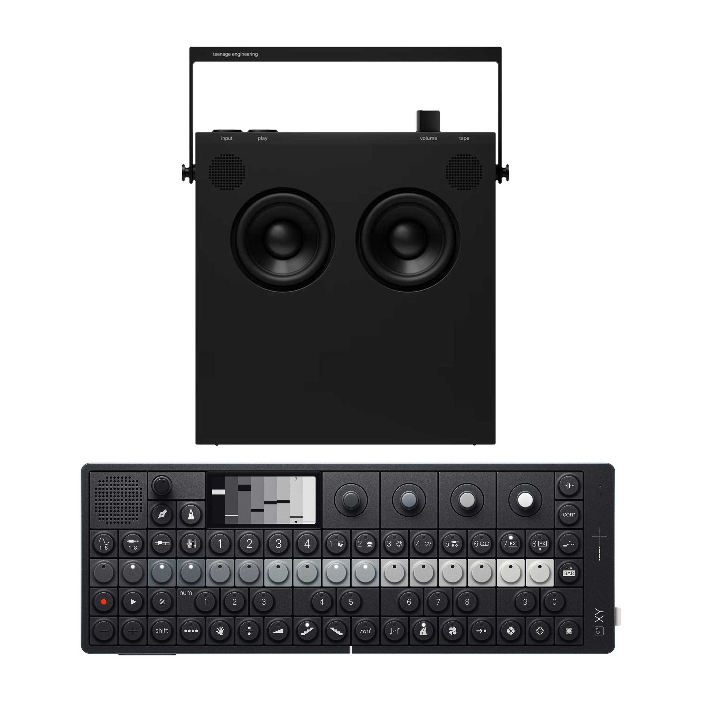 Teenage Engineering OP-XY Performance Sequencer Synthesiser and Sampler and OB-4 Black 