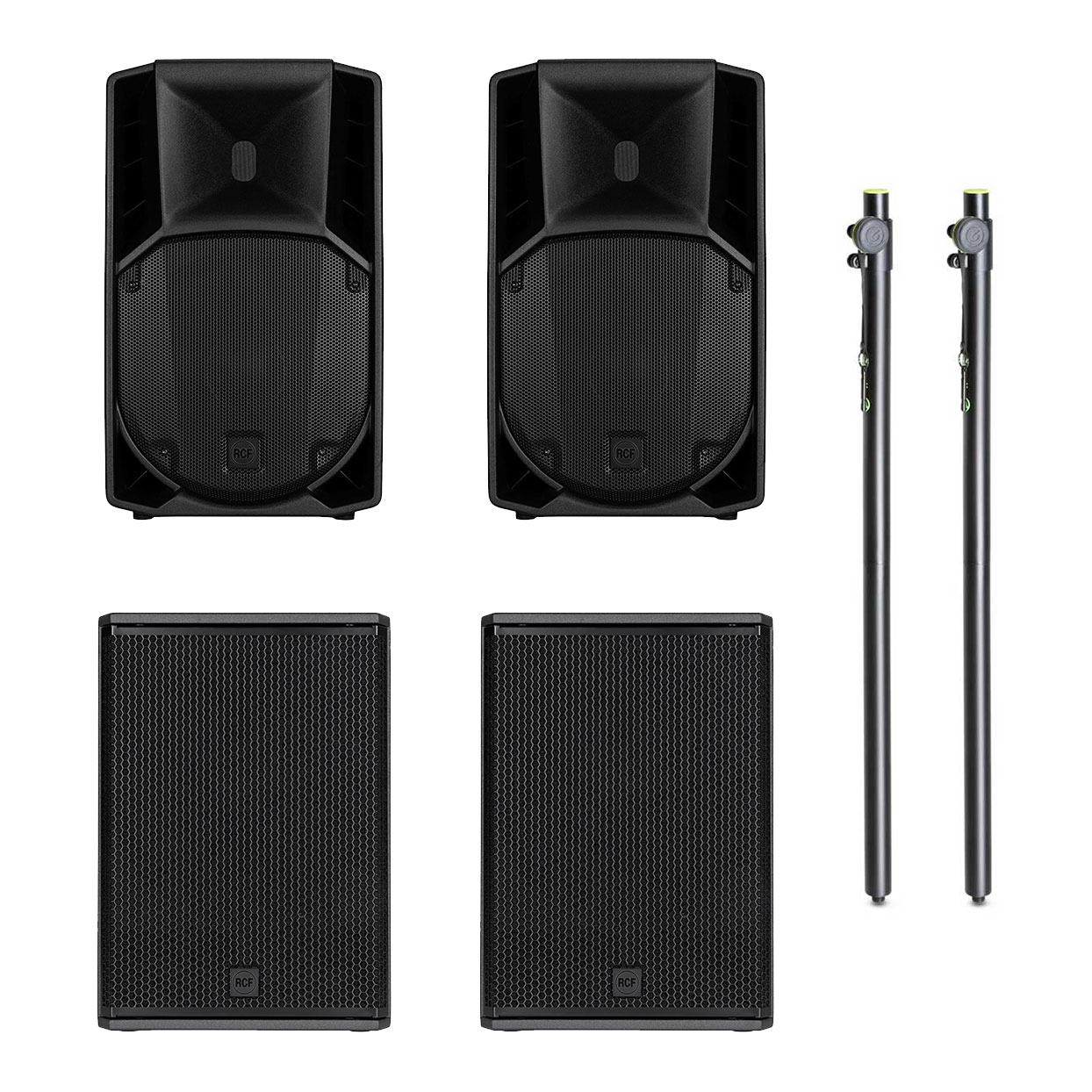 RCF ART 712-A MK5 Digital Active Speakers with Sub 15AS Bundle