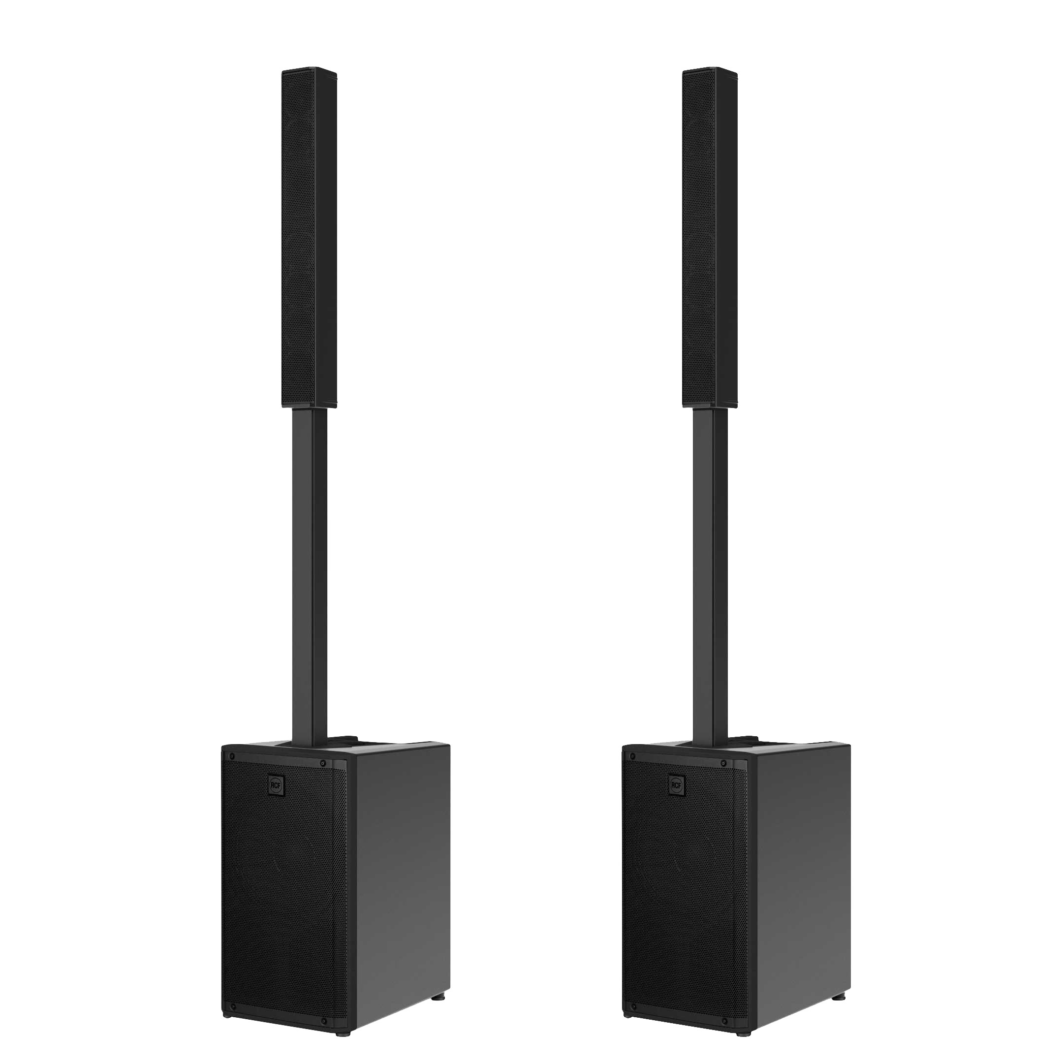 RCF EVOX JMIX9 Active Three Way Portable Speaker with Digital Mixer Pair