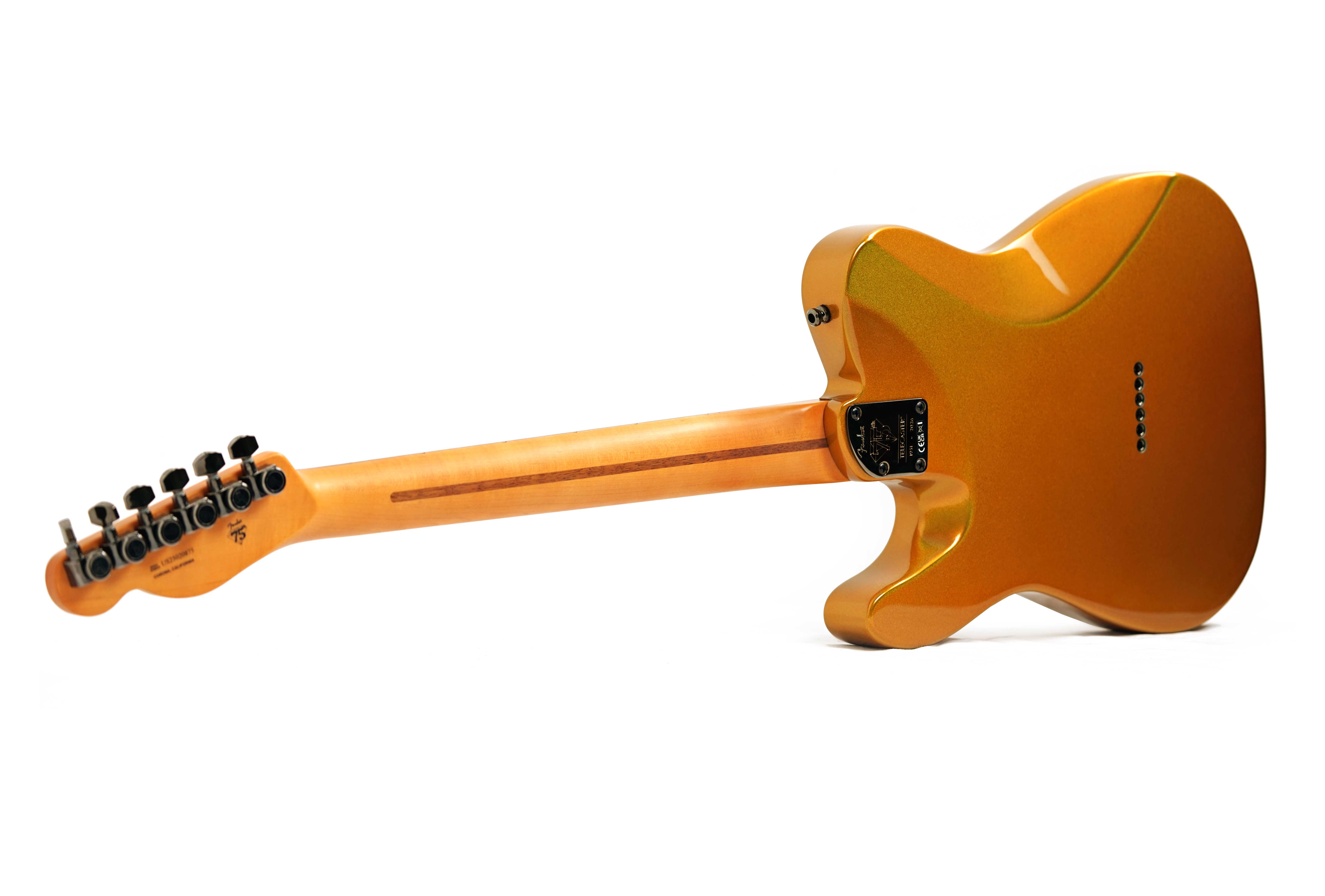 Fender 75th Anniversary American Ultra II Telecaster Liquid Gold Ebony Fingerboard #US25020337