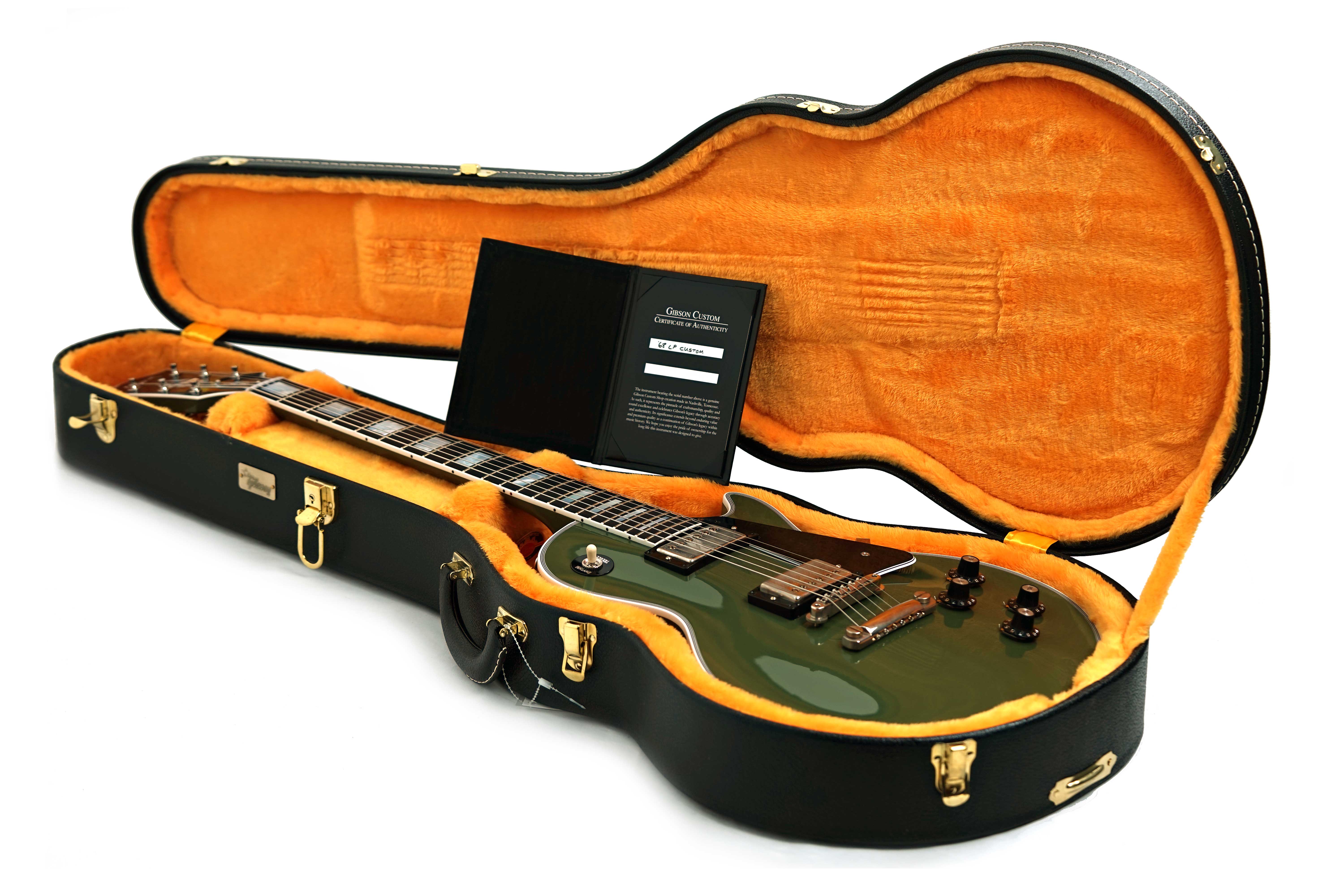 Gibson Custom Shop Dealer Select 1968 Les Paul Custom VOS Olive Drab #505868