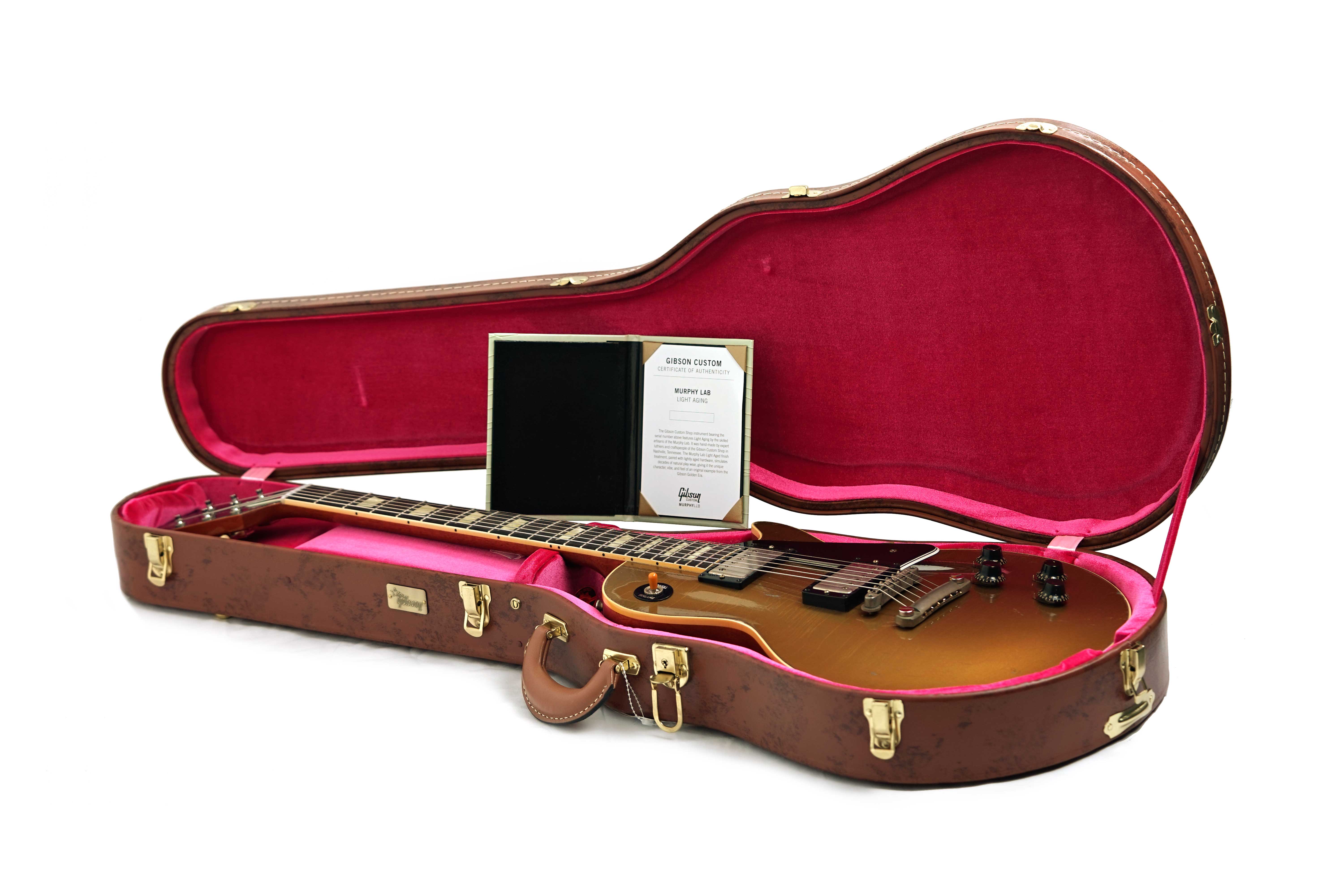 Gibson Custom Shop Dealer Select 1957 Gold Top Black Pickguard Murphy Lab Light Aged #751774