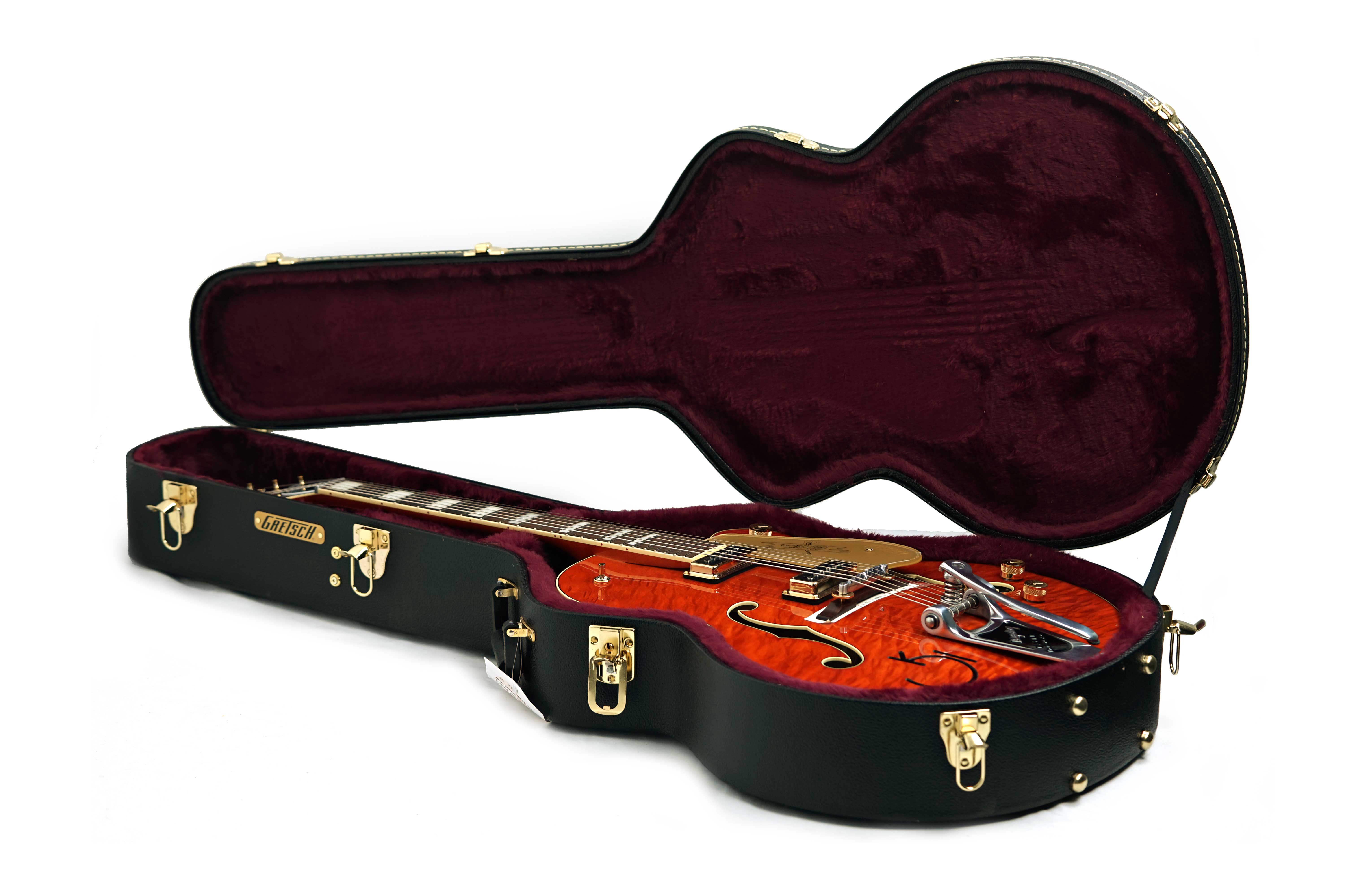 Gretsch G6120TGQM-56 Limited Edition Chet Round Up Orange #JT23103897