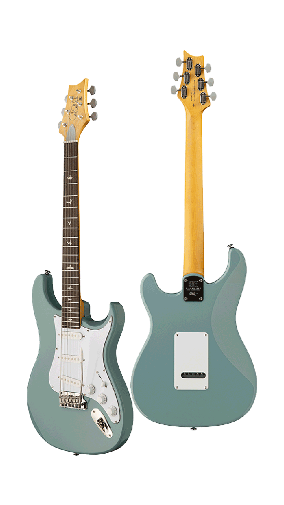 The PRS SE Silver Sky in Stone Blue