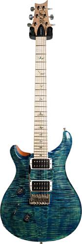 PRS 2017 Custom 24 Limited Edition Wood Library River Blue Flame Maple Neck 10 Top Left Handed (Pre-Owned)