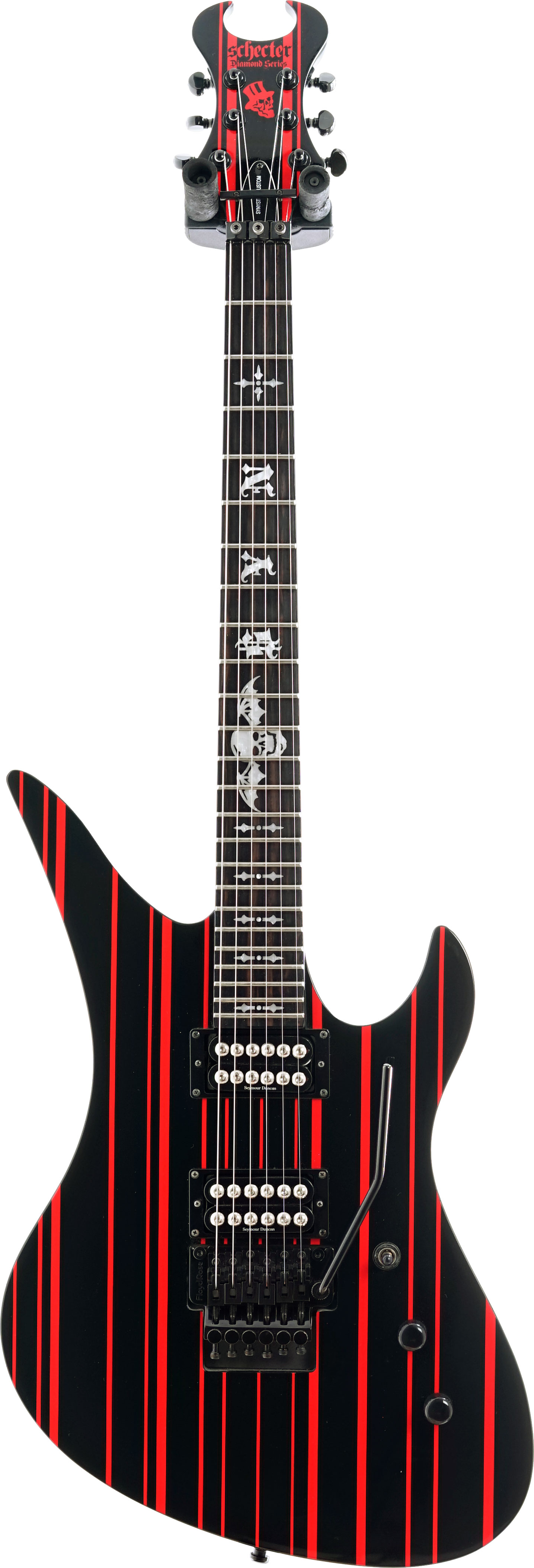 Schecter 2011 Synyster Custom Black with Red Pin Stripes (Pre-Owned)