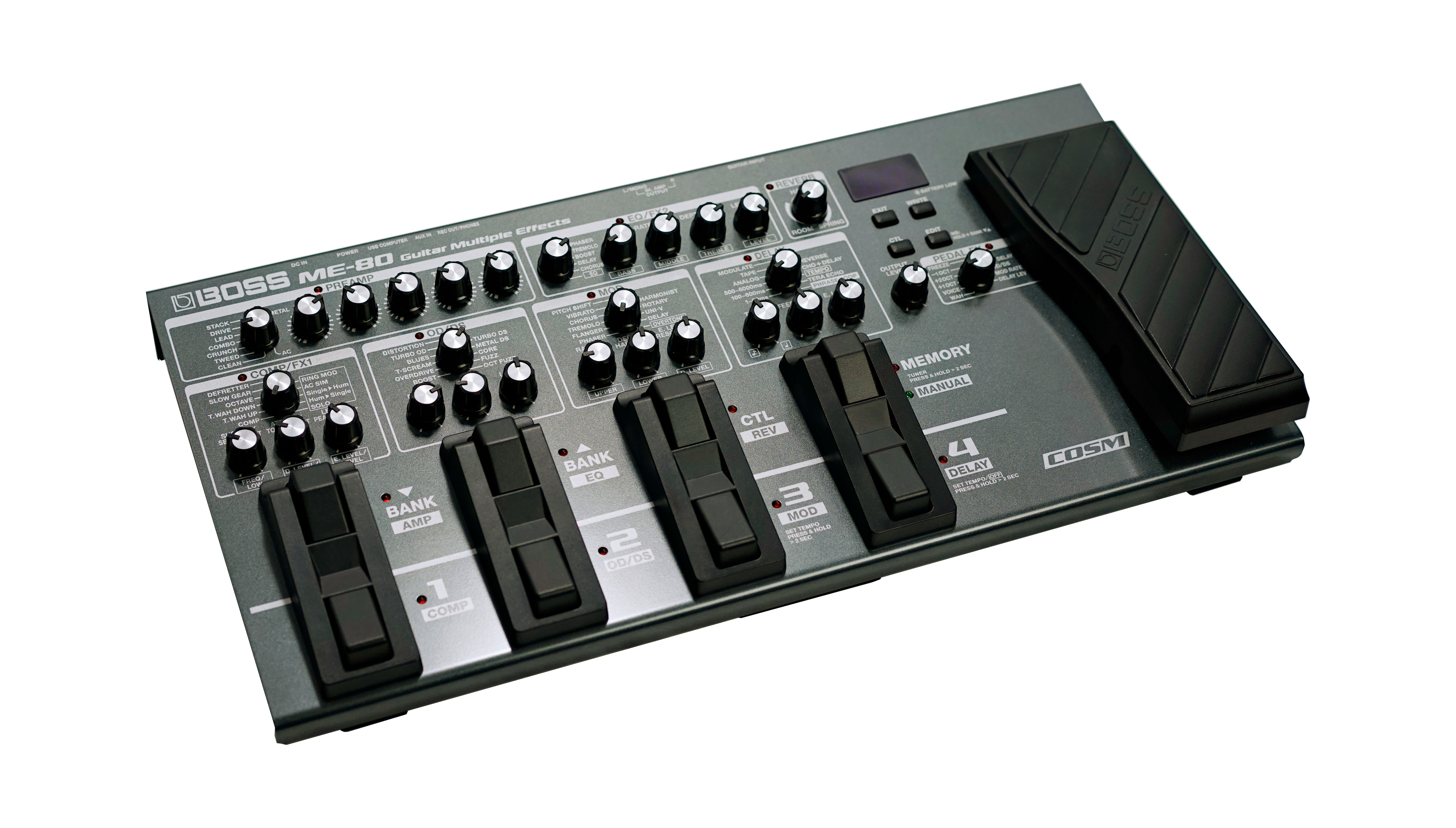 BOSS ME80 Guitar Amp Modeller and Multi Effects Processor Pedal (Pre