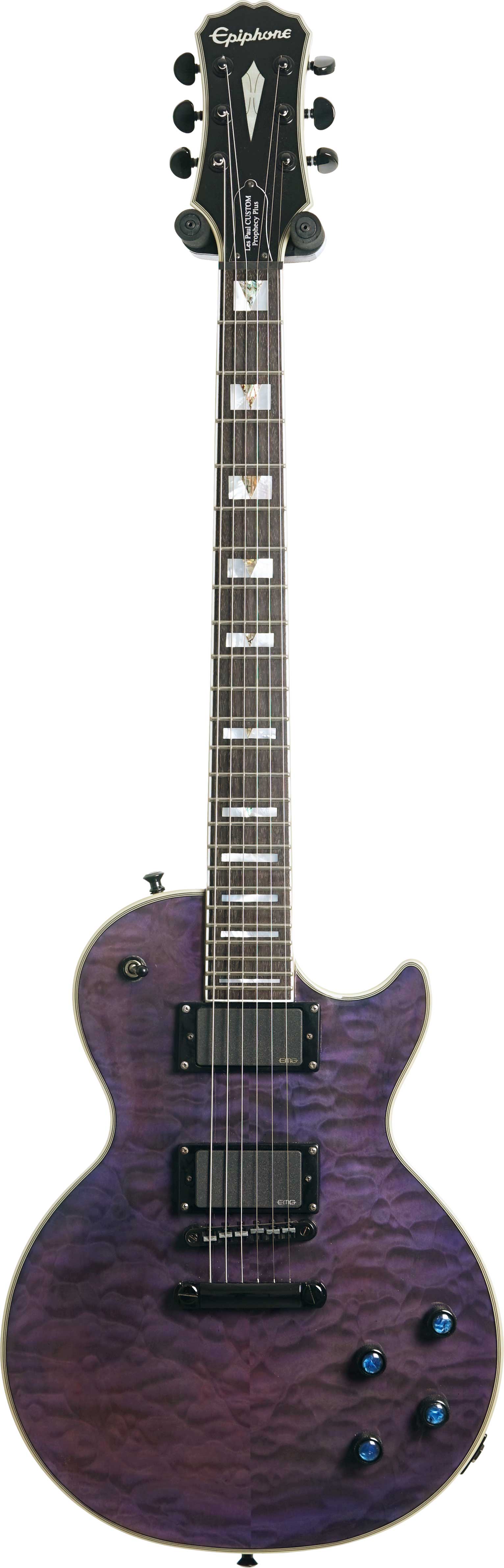 ギター Epiphone Les Paul Custom Prophecy Plus Epiphone / Prophecy Les Paul Custom Plus EX Midnight Ebony