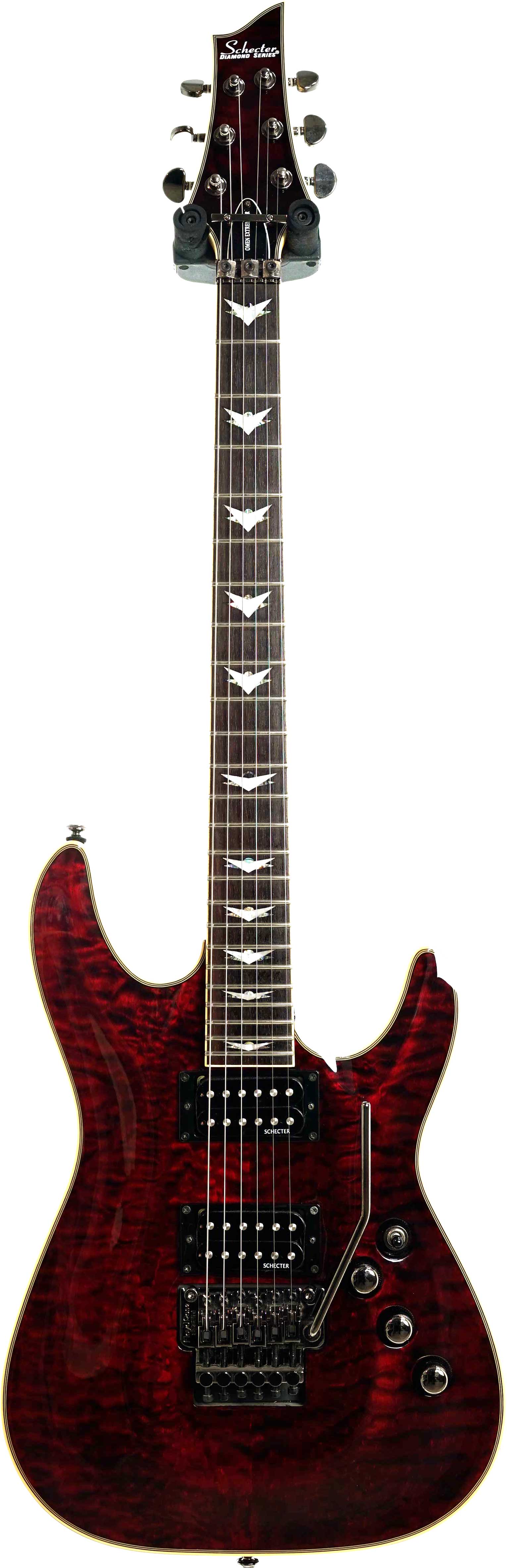 【11857】Schecter omen extreme FR red Schecter Omen Extreme FR Trans Cherry Red (Pre-Owned) | guitarguitar