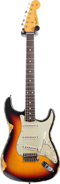 Fender Custom Shop 61 Stratocaster Heavy Relic 3 Tone Sunburst Rosewood Fingerboard Master Built by Ron Thorn (Pre-Owned)