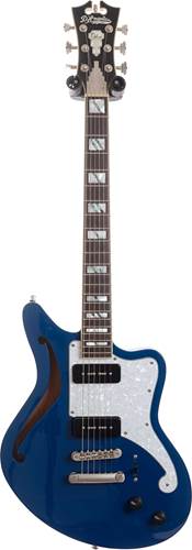 D'Angelico Deluxe Bedford SH Limited Edition Sapphire Blue Semi-Hollow P90's (Pre-Owned)